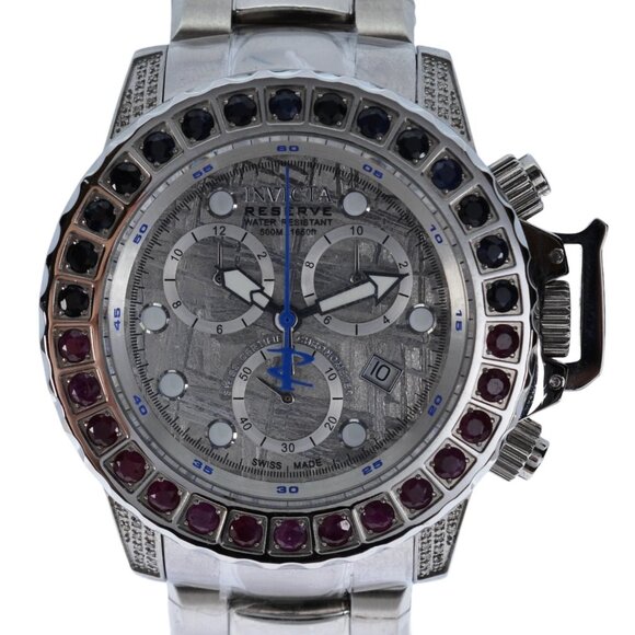 Men's 47mm Invicta Subaqua LE Diamond Sapphire Ruby Meteorite Watch! Ref: 16743!